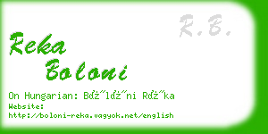 reka boloni business card